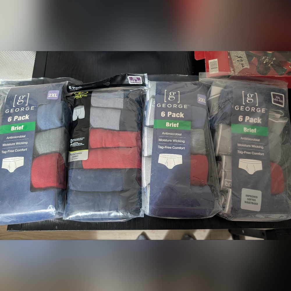 George Black and Gray Briefs Comfortable Underwear Bundle